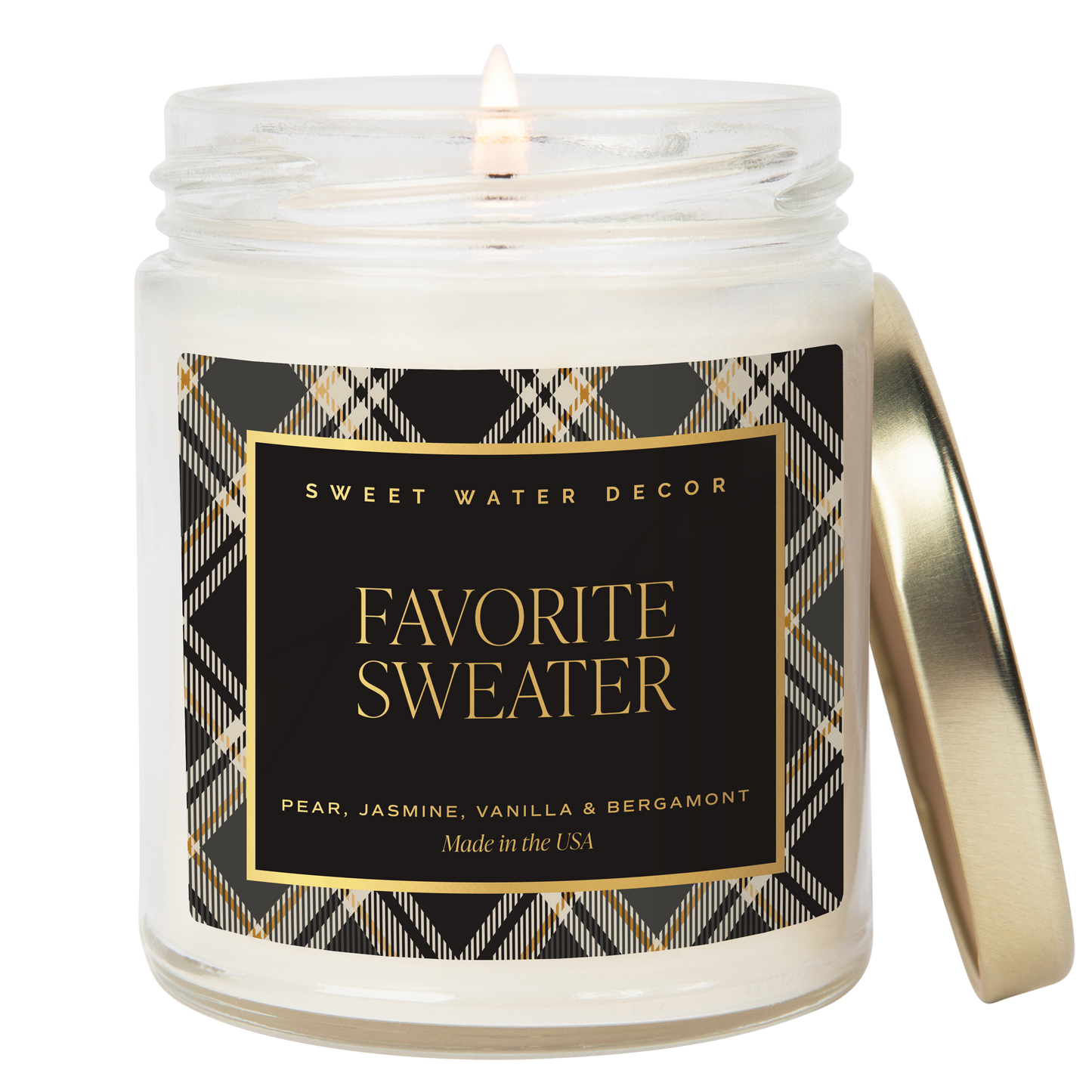 Favorite Sweater 9 oz Soy Candle - Fall Decor
