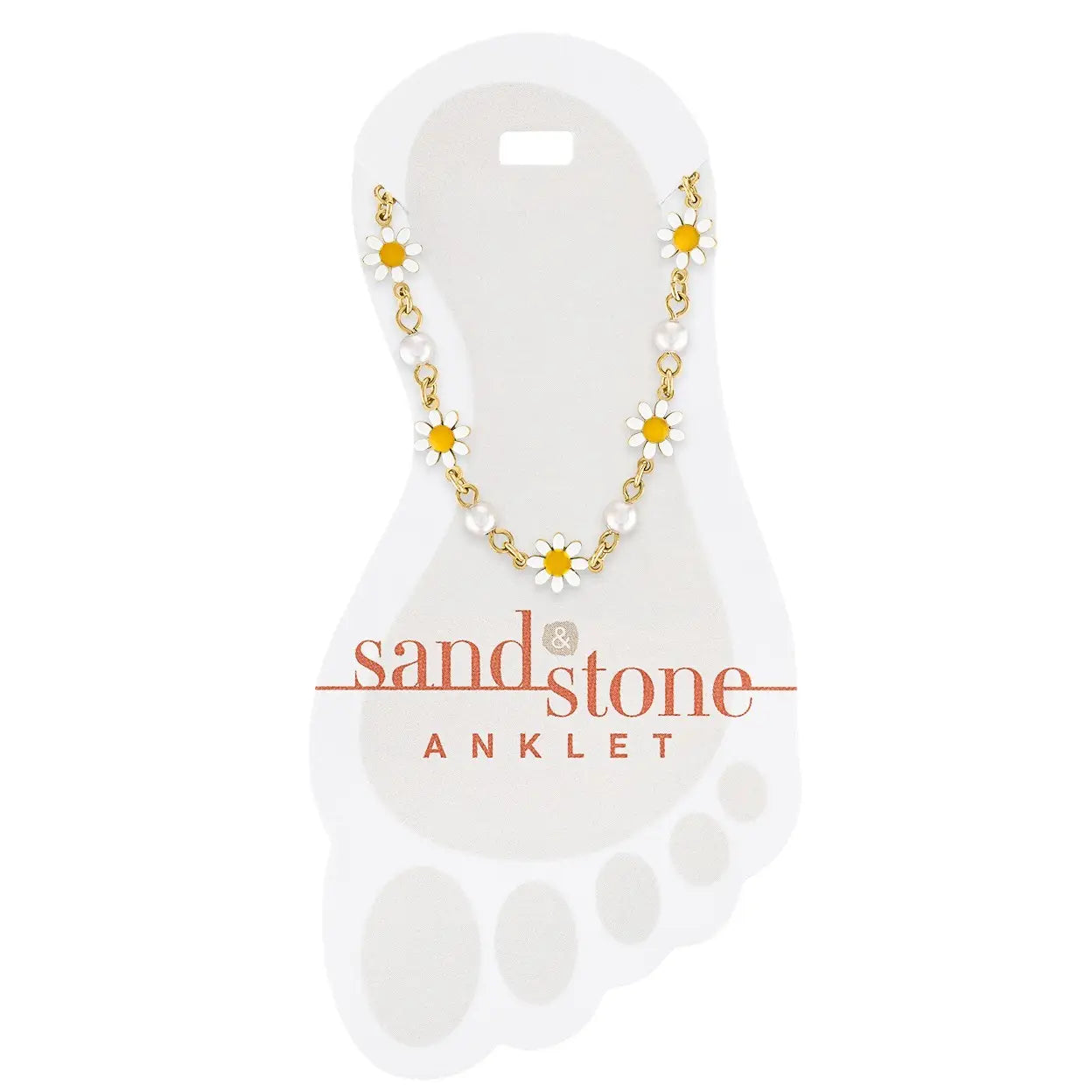 Sand & Stone Anklets: Gold Daisy