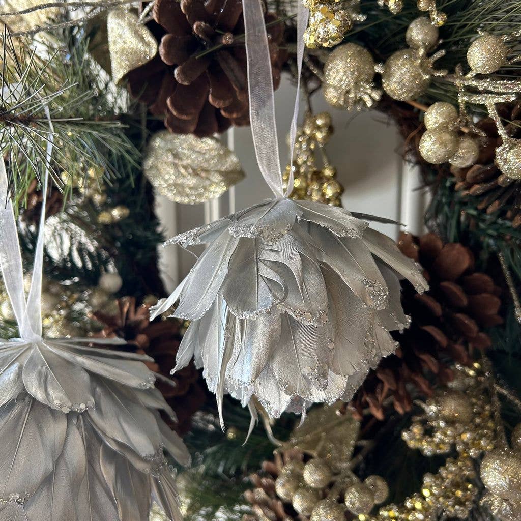 Metallic Silver Christmas Ornament