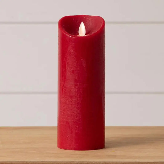 Candle - LED Red Flickering Pillar Large