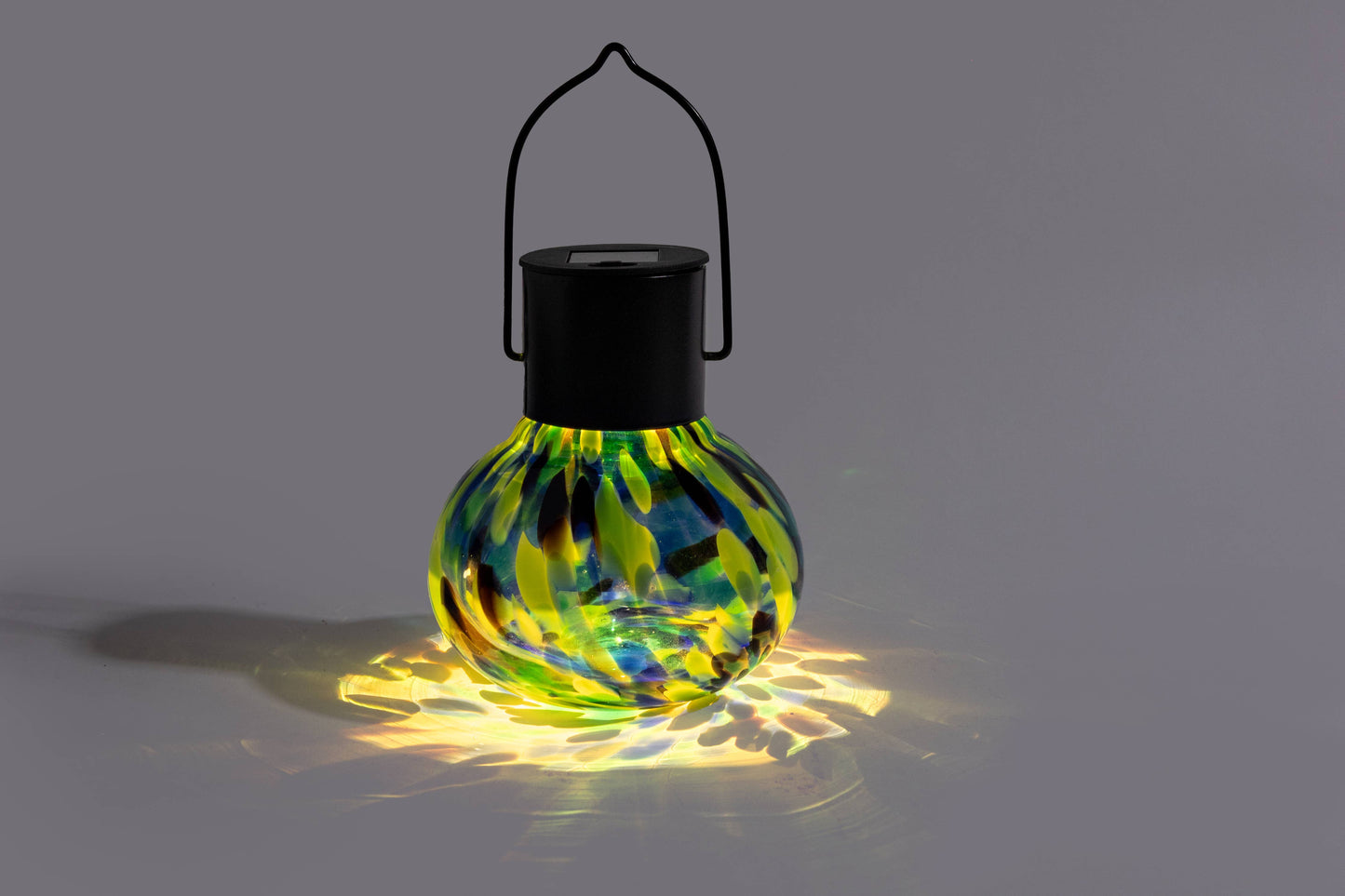 Art Glass Solar Lantern: Assorted Color