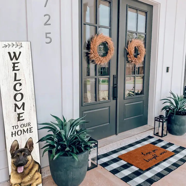 German Shepherd Welcome Sign