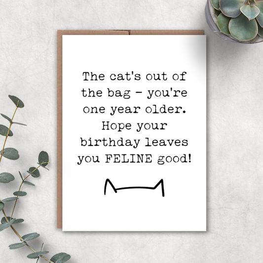 Cat Birthday Card