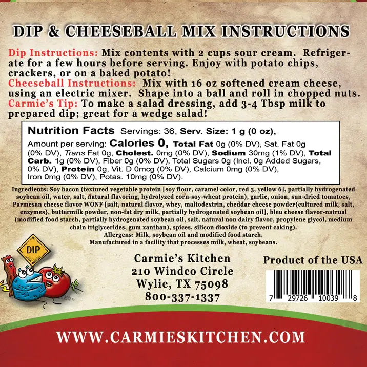 Carmie’s Kitchen - Bleu Cheese Bacon & Tomato