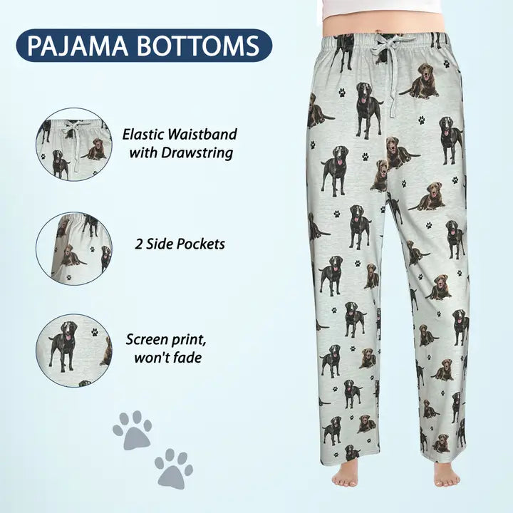 Labrador Chocolate Pajama Bottoms - Pet Lover Pajama Pants | Large