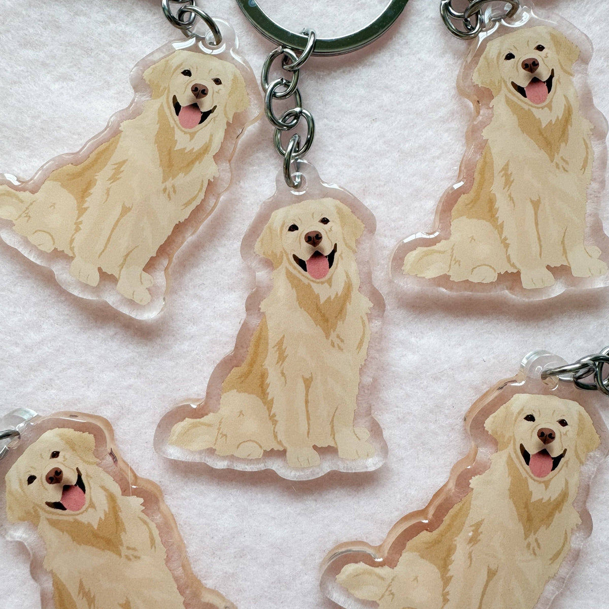 Golden Retriever Keychain