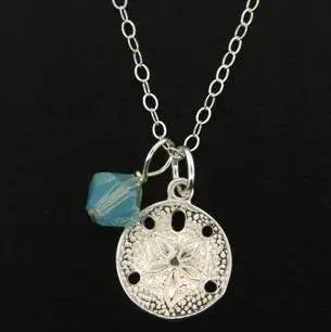 Sand Dollar Necklace w/ crystal