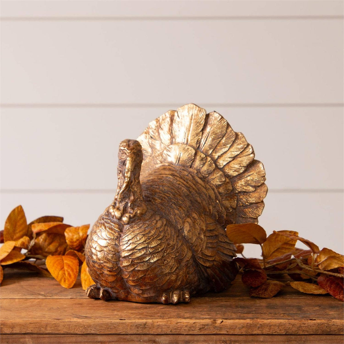 Gold Tone Turkey Figurine (PC)