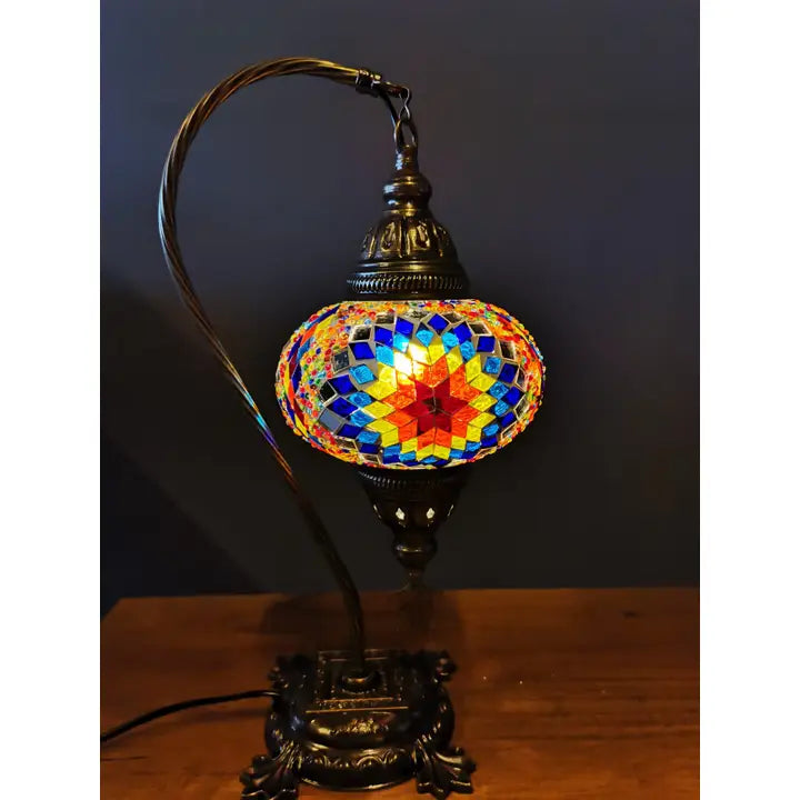 Turkish Mosiac Table Lamp 7” Multi