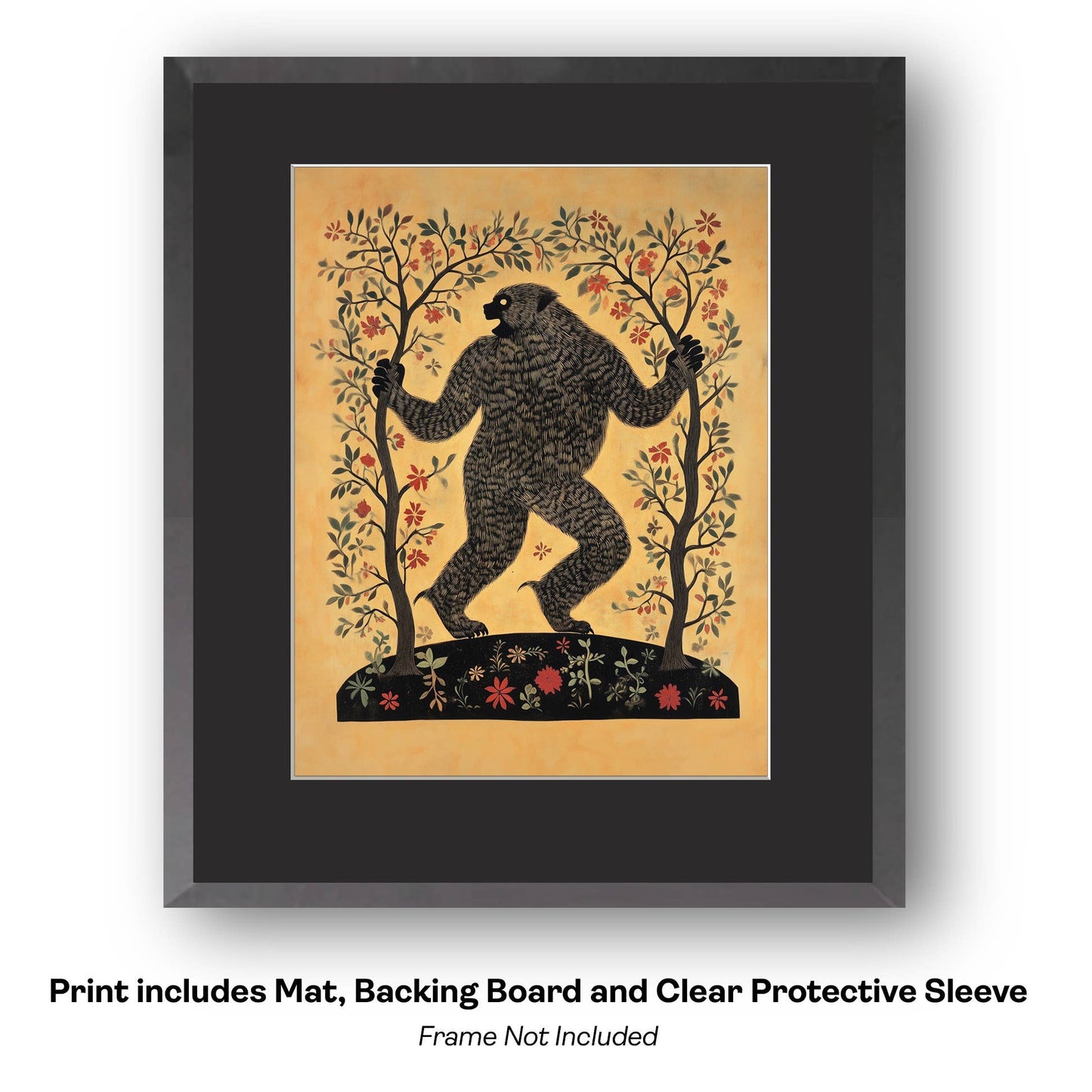Bigfoot Giving Directions - Art Prints – 8″x10″ Artwork in 11″x14″ Mat