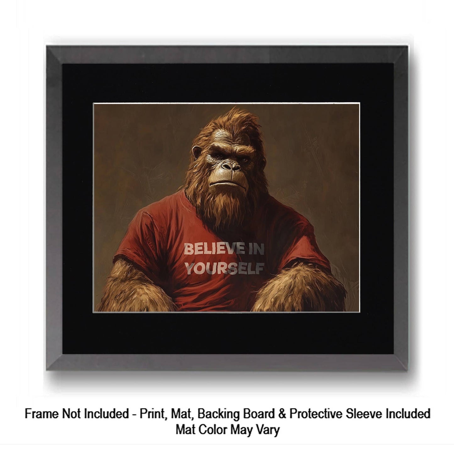 Vintage Photograph of Bigfoot Summer Memory Cryptids Art Prints - Bigfoot Prints – 8″x10″ Artwork in 11″x14″ Mat