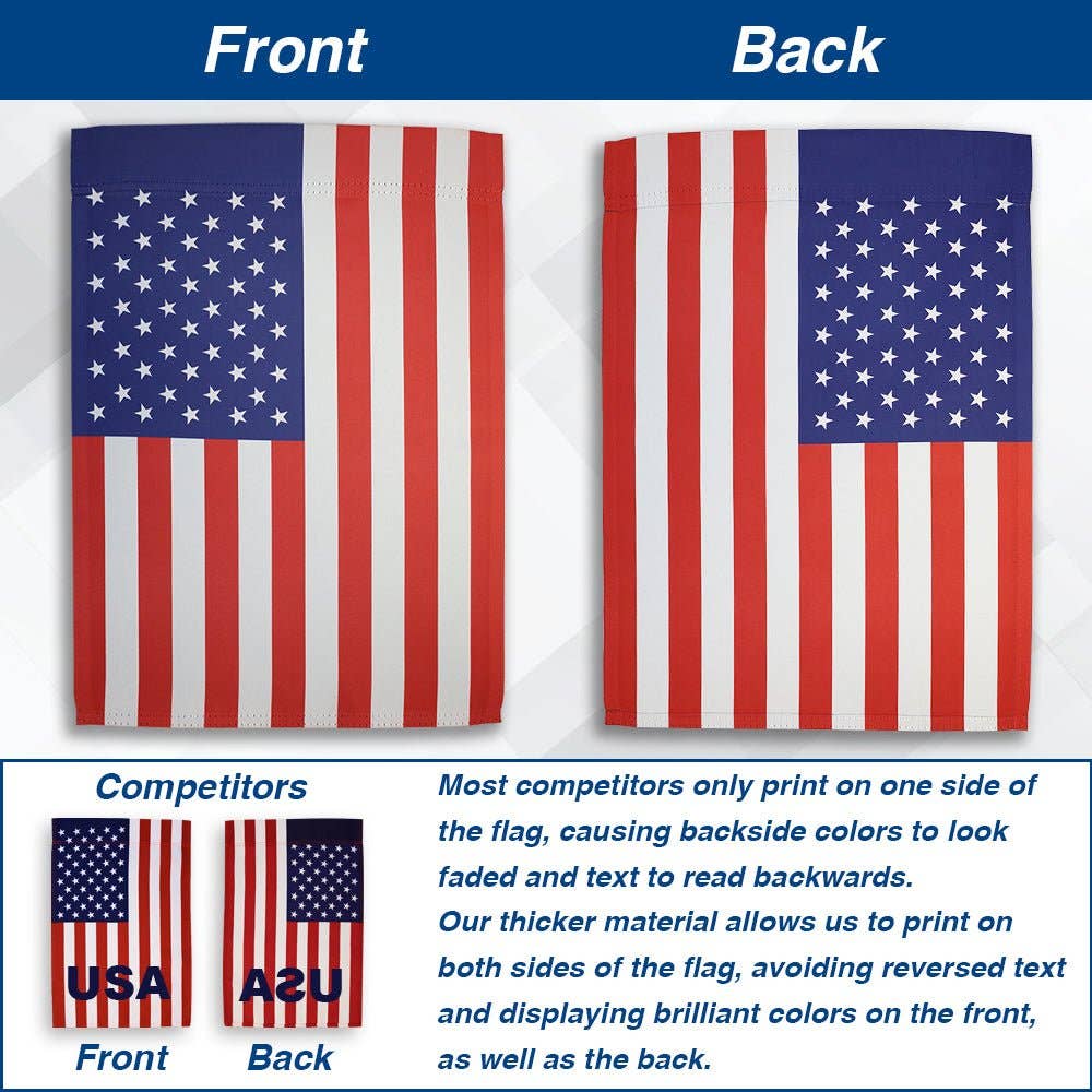 H&G Studios USA 12x18in Garden Flag