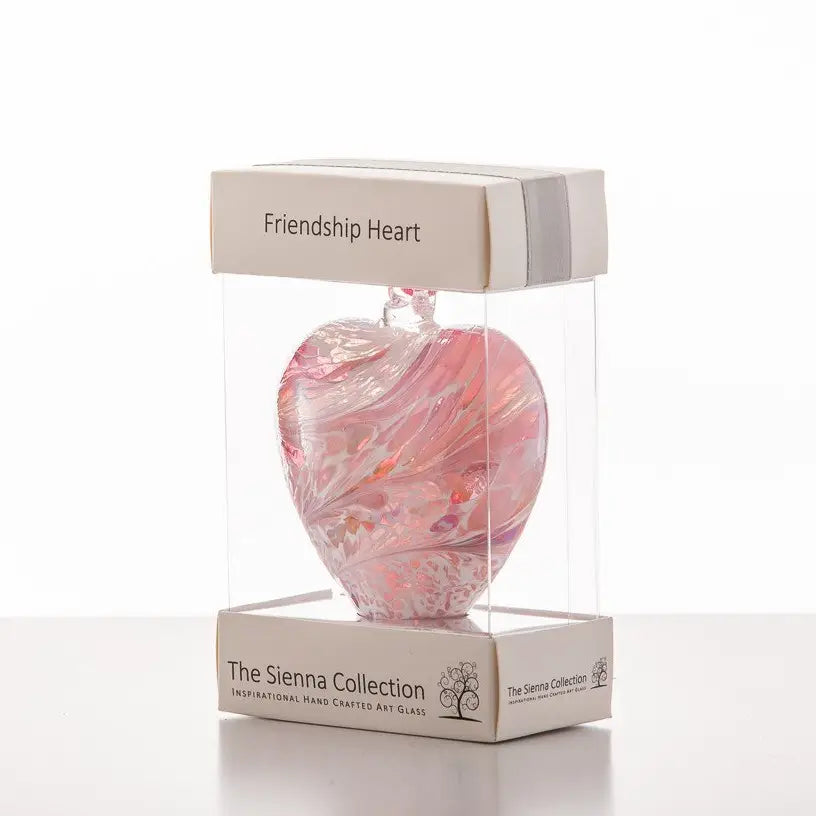 8cm Friendship Heart - Pastel Silver