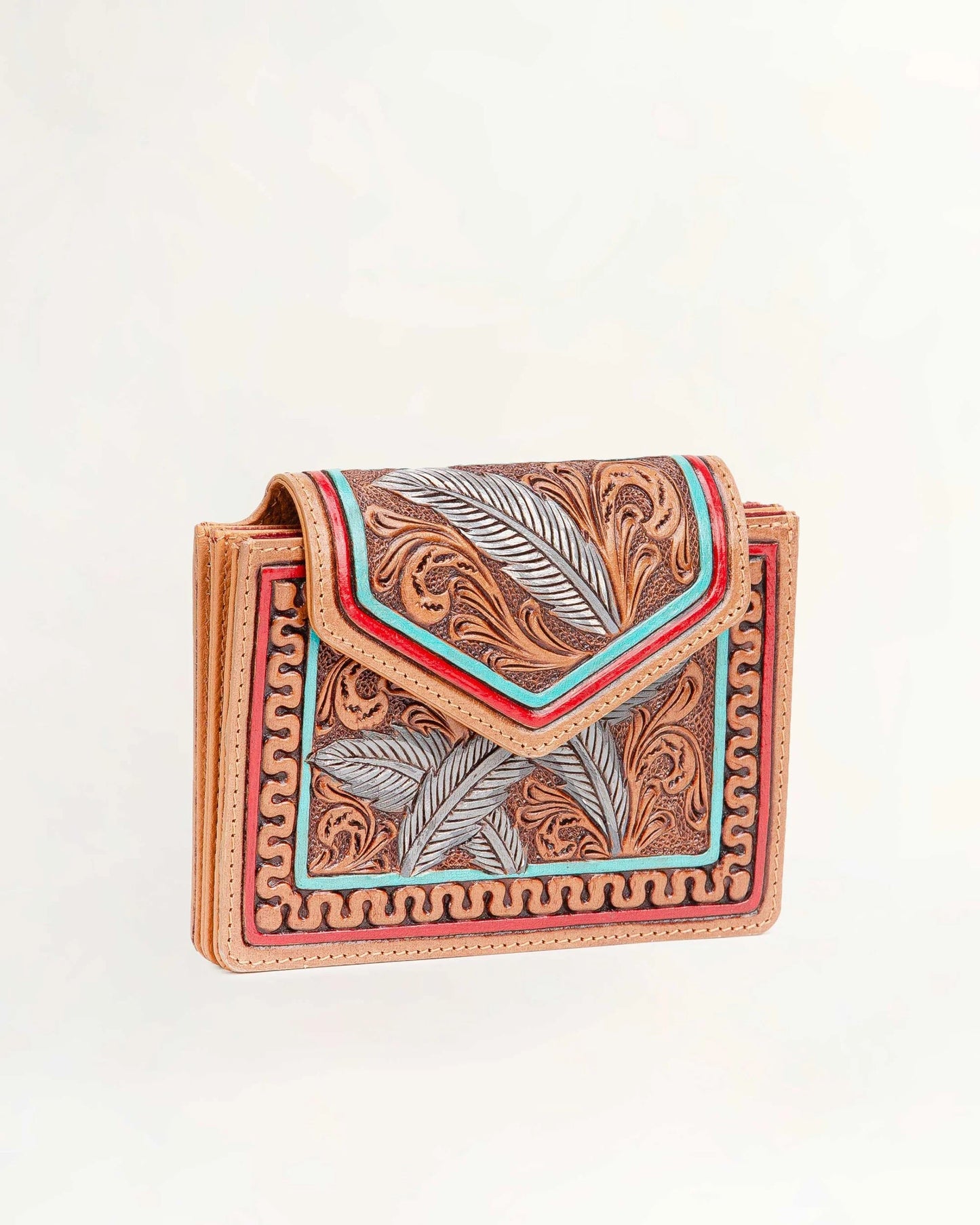 Loyal West - Copper Canyon Cardholder in Hand-tooled Leather