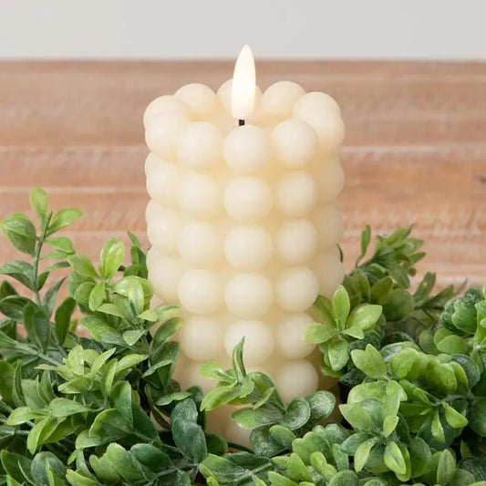 LED Cream Bubble Candle