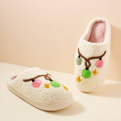 Christmas Lightbulbs Home Slippers
