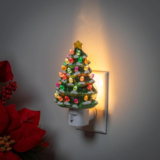 Ceramic Christmas Tree Night Light