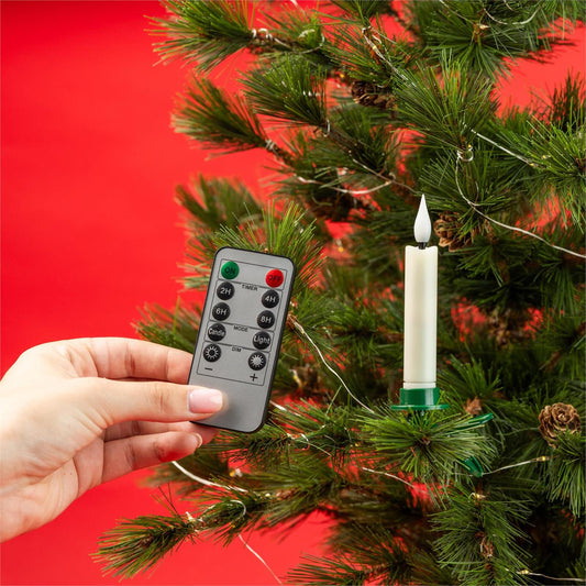 Clip-On Led Candles With Remote - 10 Count Set
