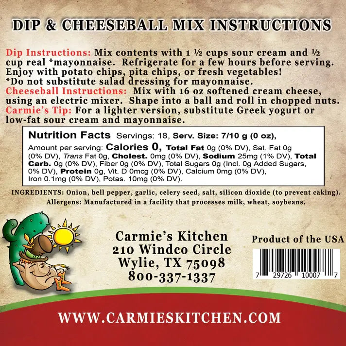 Carmie’s Kitchen - Caramelized Onion Dip Mix