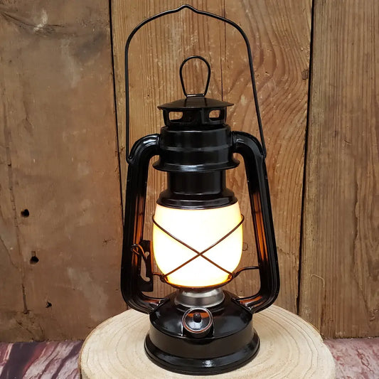 Black Tin LED Lantern