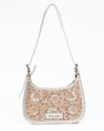 Loyal West - Dannia Medium Purse - Ivory Dust Hand-tooled Leather