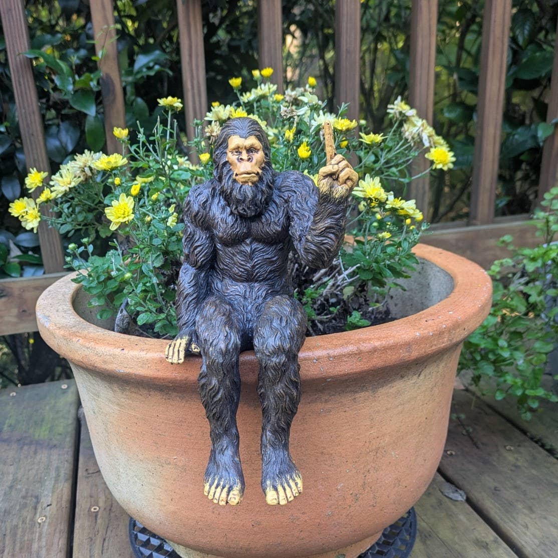 'You are #1' Bigfoot Sasquatch Statue 10 inch H Shelf Sitter: Stonewash