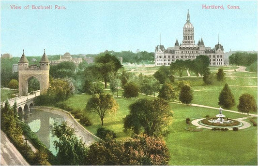 Postcard CT-187 Bushnell Park, Hartford