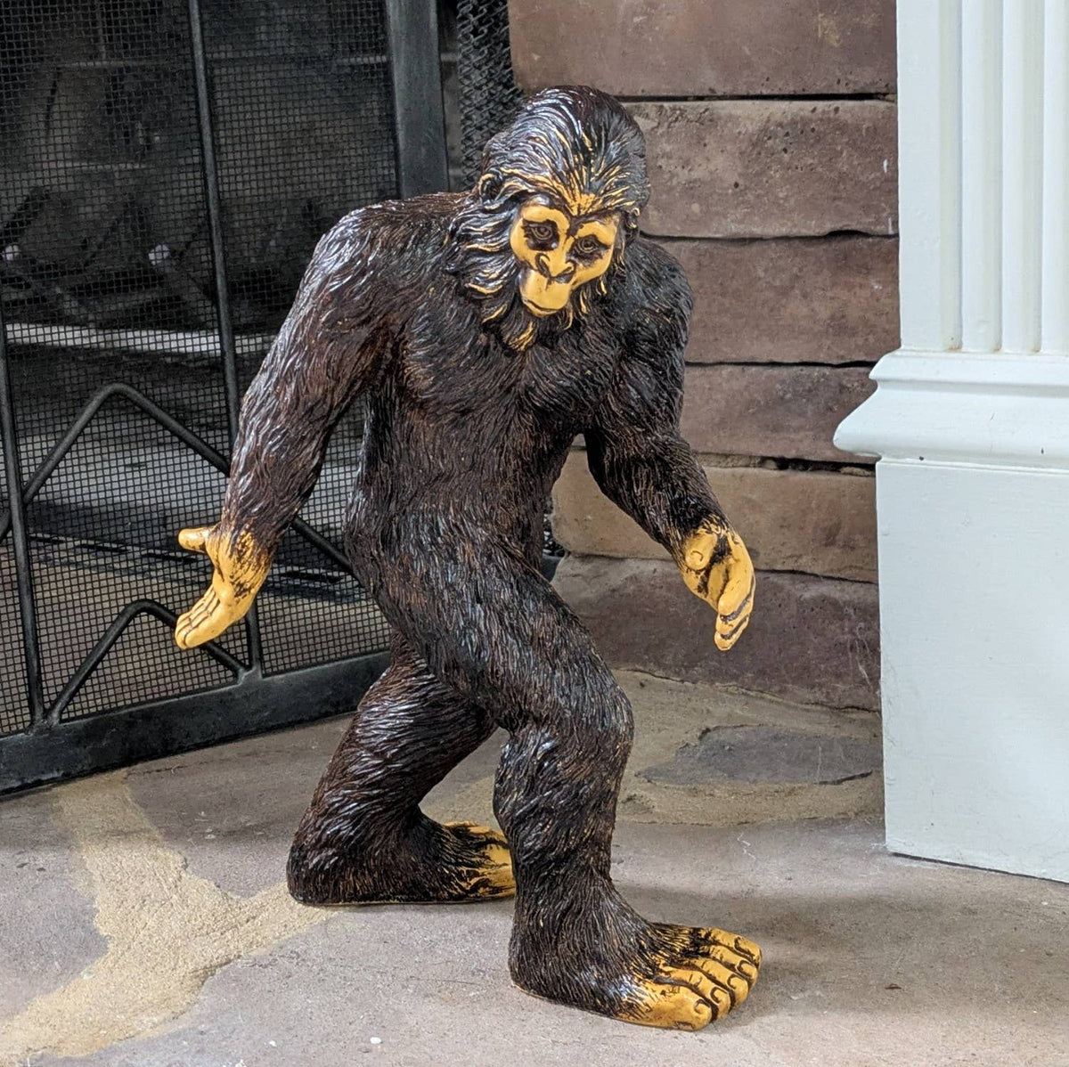 Bigfoot Classic Standing Statue 11.5 inch H w/ metal stake: Stonewash