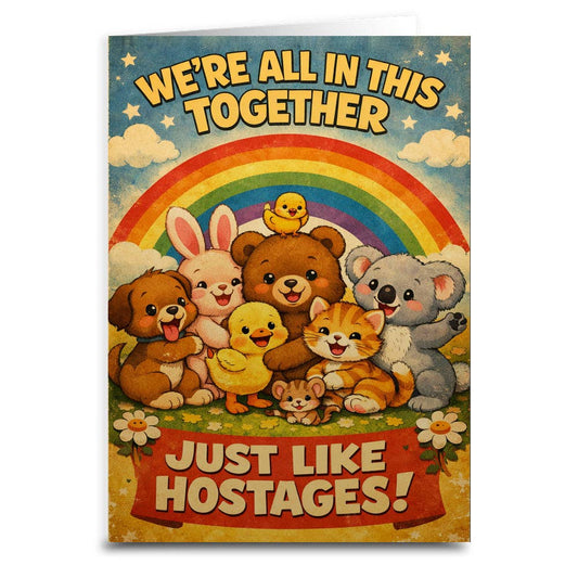 We're In This Together Like Hostages Card: Card and Envelope Only