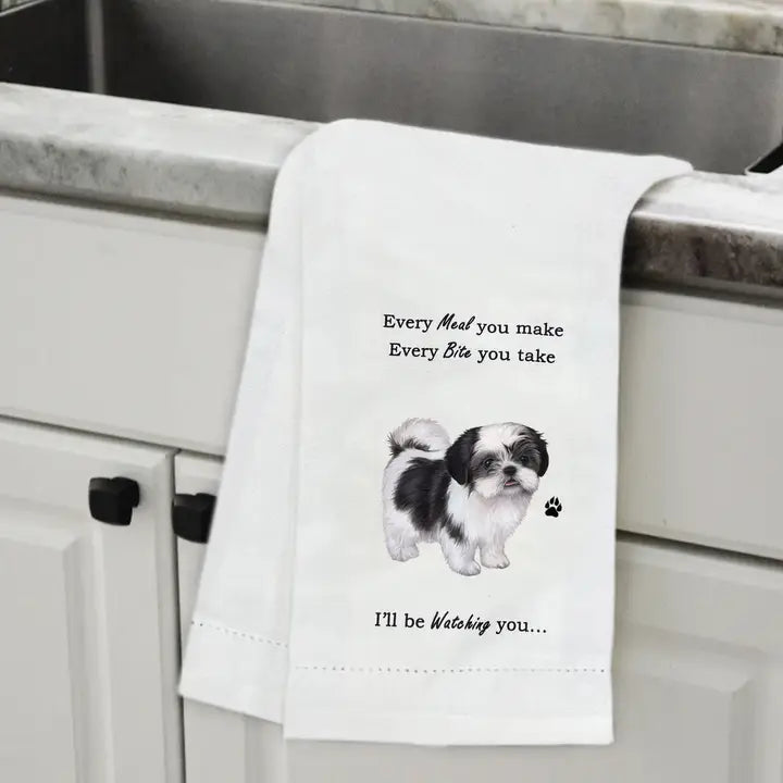 Black and White Shih Tzu Kitchen Towel