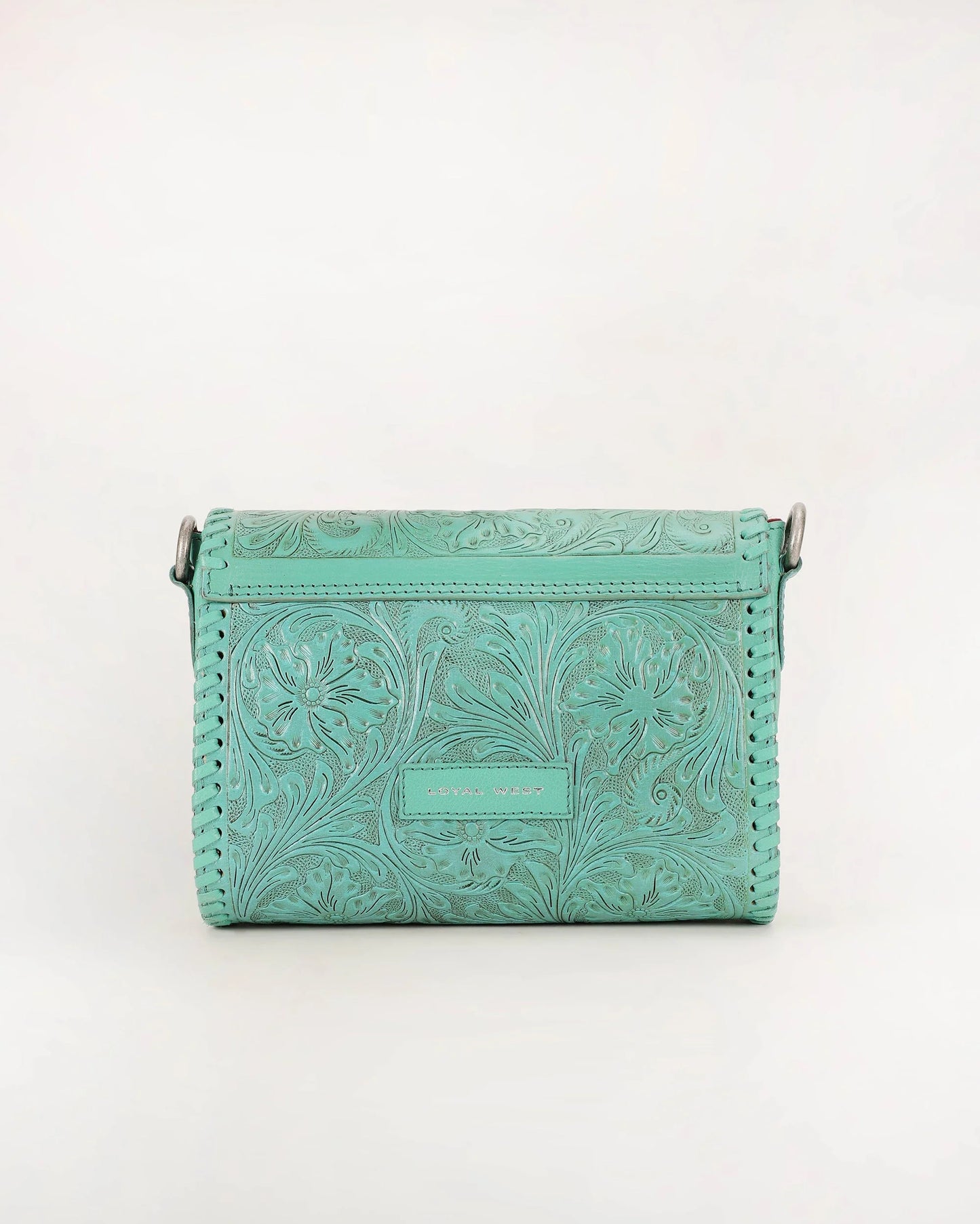 Loyal West - Daisy Mini Bag - Torquoise Hand-tooled Leather