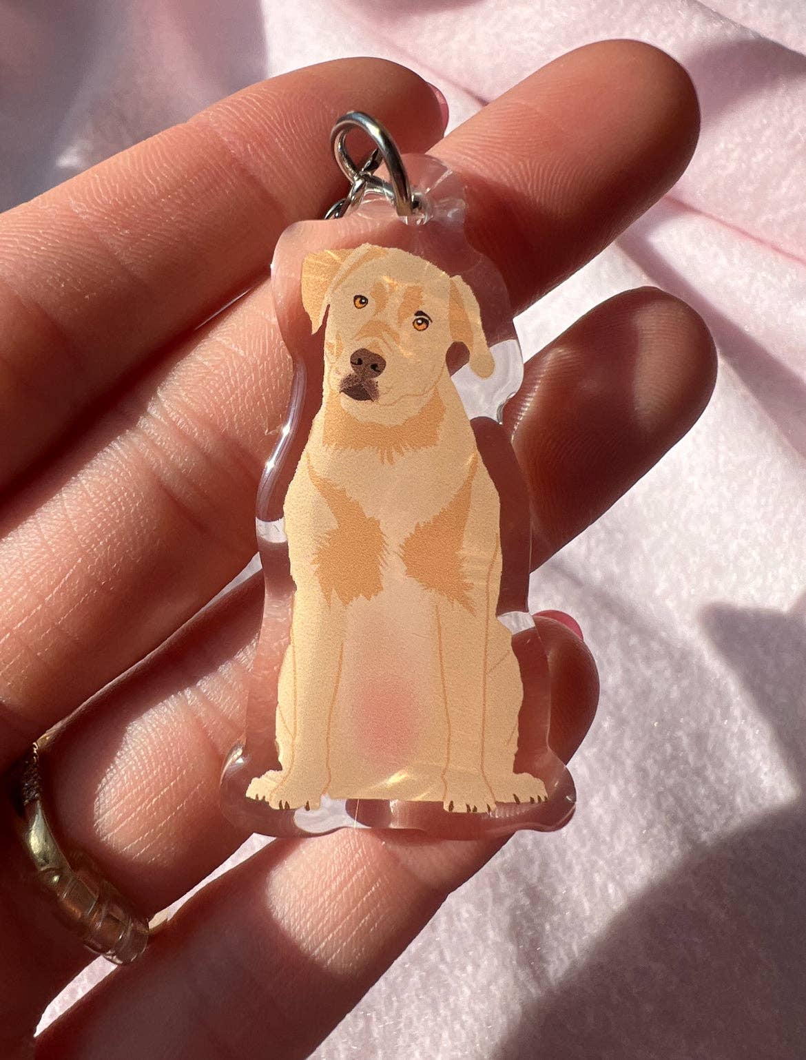 Labrador Retriever (yellow lab) Keychain