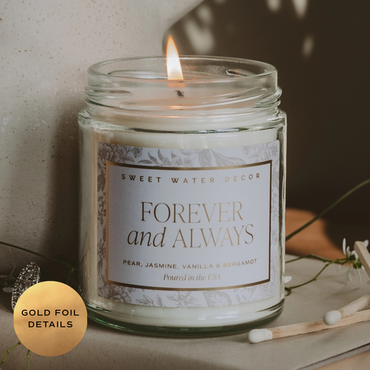 Forever and Always 9 oz Soy Candle - Wedding Gifts