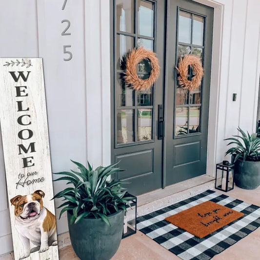 Bulldog Welcome Sign