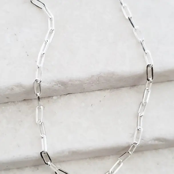 Sterling Silver Paper Clip Chain