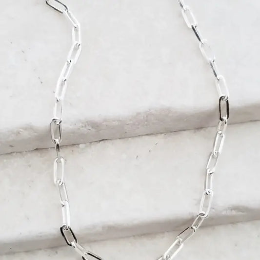 Sterling Silver Paper Clip Chain