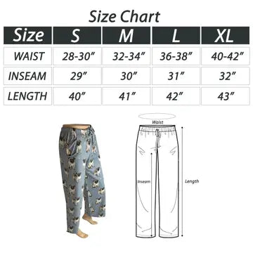 Pug Pajama Bottoms - Pet Lover Pajama Pants XL