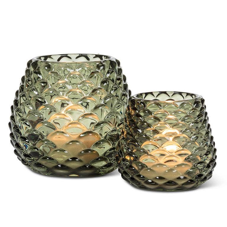 Medium Pinecone Tealight: Amber