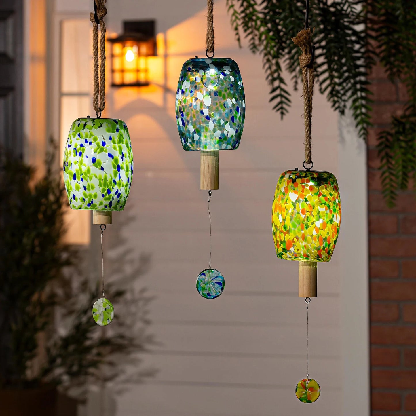 She Shed Garden Bell, Solar Art Glass (Asst)