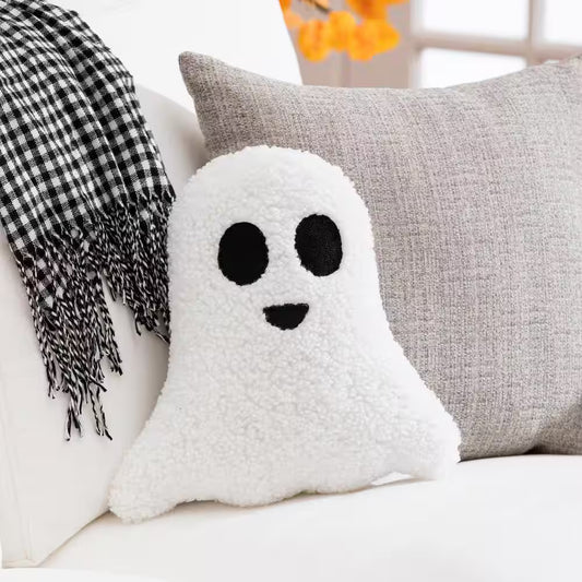 White Ghost Shaped Pillow