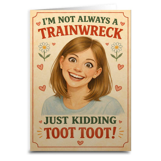 I'm Not Always a Trainwreck Card: Card and Envelope Only