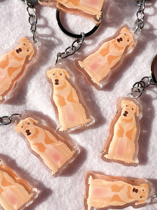 Labrador Retriever (yellow lab) Keychain