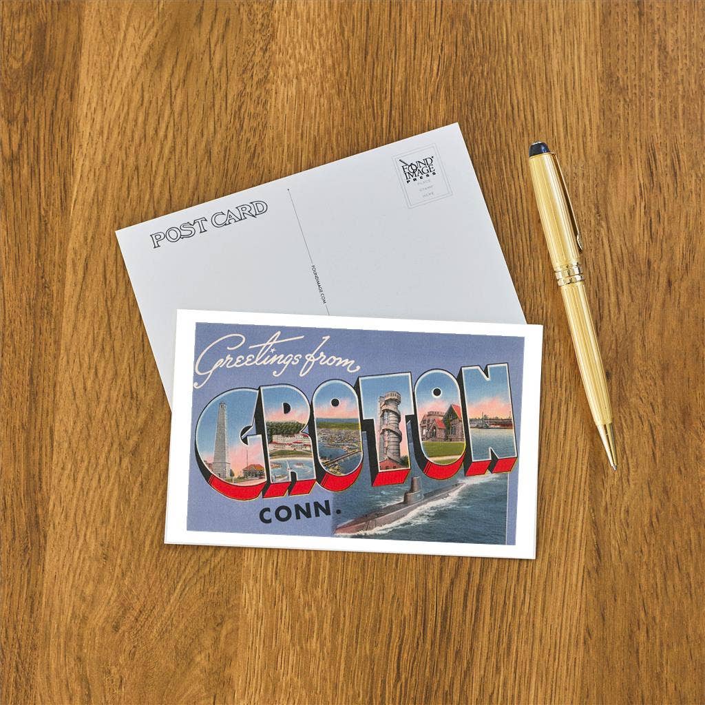 Postcard CT-278 Greetings from Groton