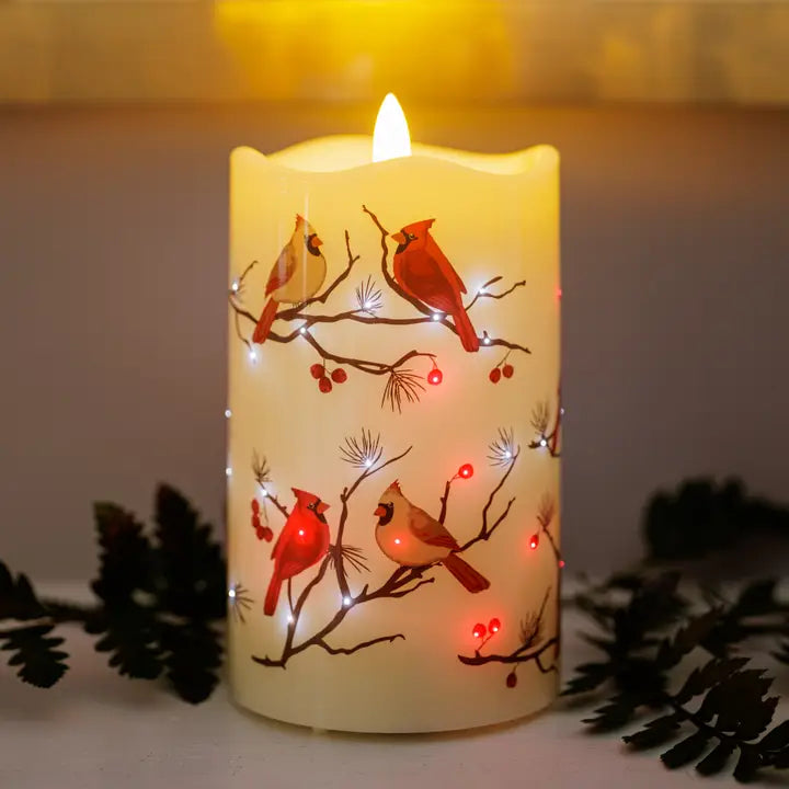 Fiber Optic Candle-Birchwood