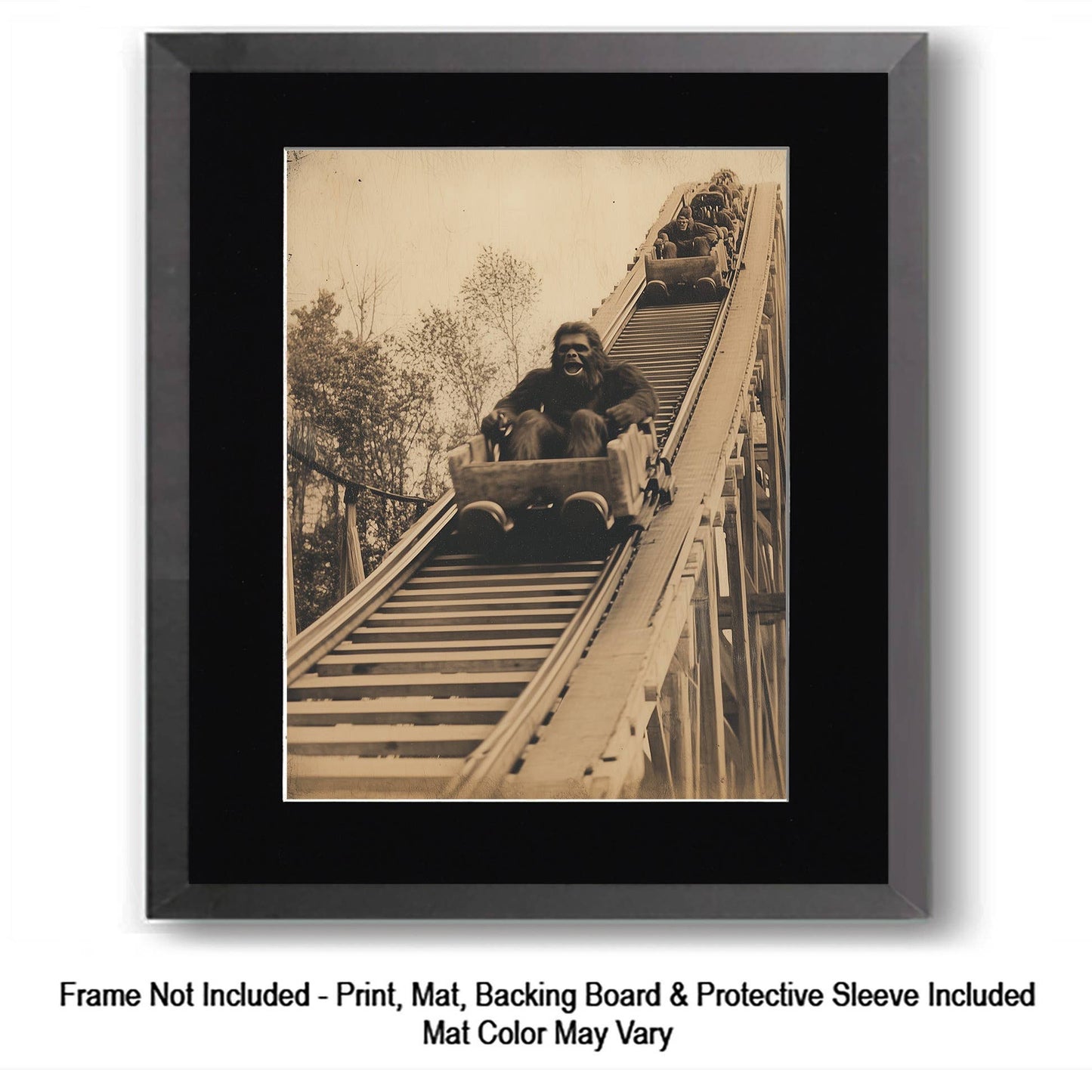Bigfoot Banjo Bob by the Lake - Art Prints – 8″x10″ Artwork in 11″x14″ Mat