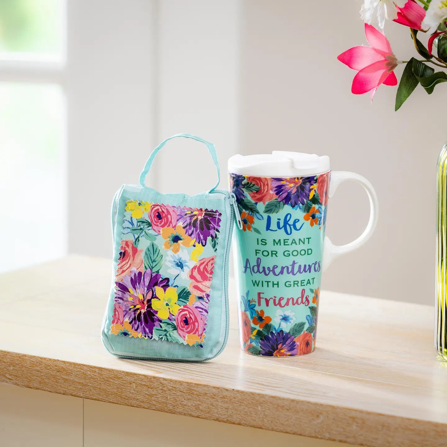 Life Is Meant For Good Adventures Cup & Tote Set