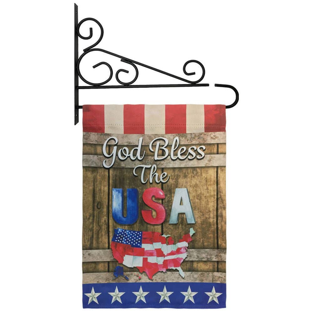 H&G Studios God Bless the USA 12x18in Garden Flag