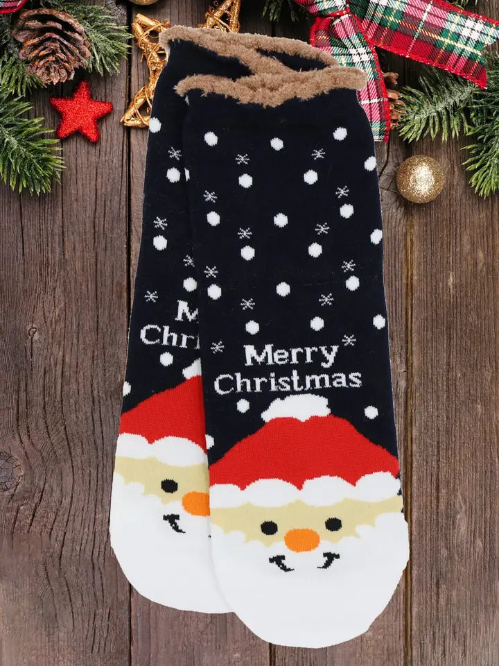 Assorted Fuzzy Christmas Socks