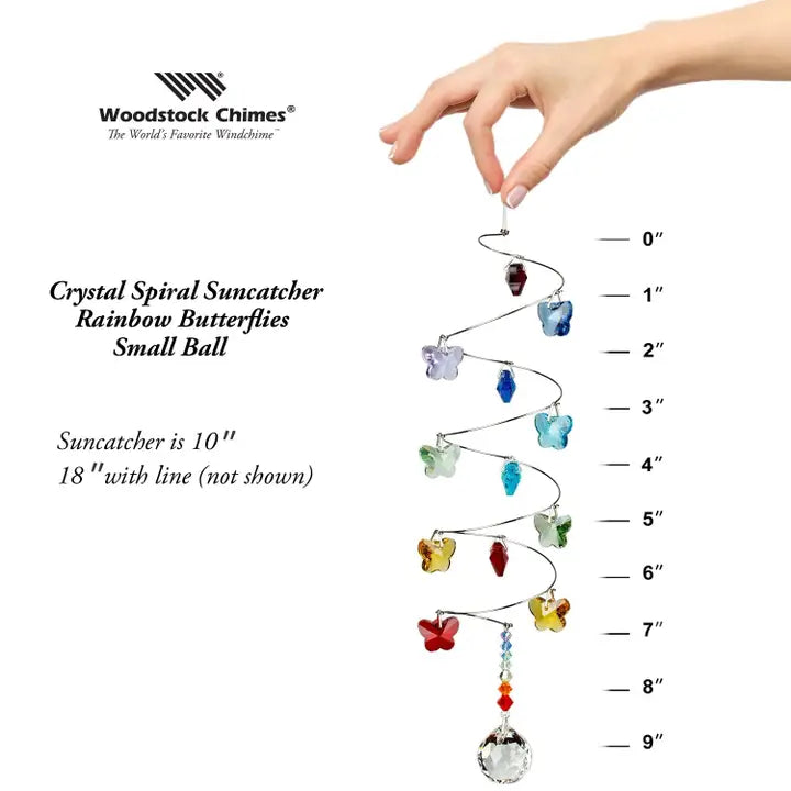 Crystal Spiral - Rainbow Butterflies, Small Ball
