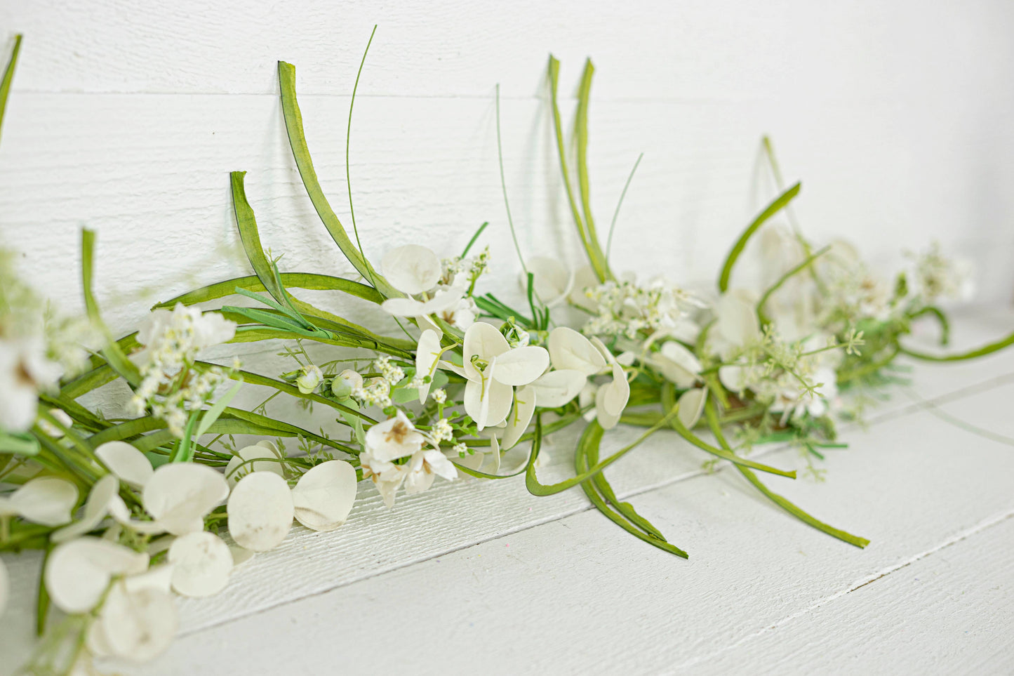 28971 - 4ft Garland--CR/GR Wild Flowers and Silver Dollar